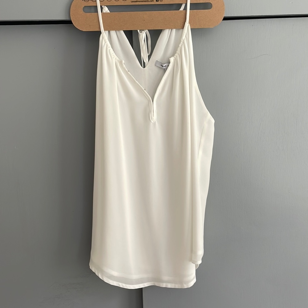 Sheer…but lined strappy top